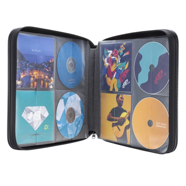 CDジャケット収納対応セミハードケース（160枚収納・ブラック） FCD-WLBD160BBK