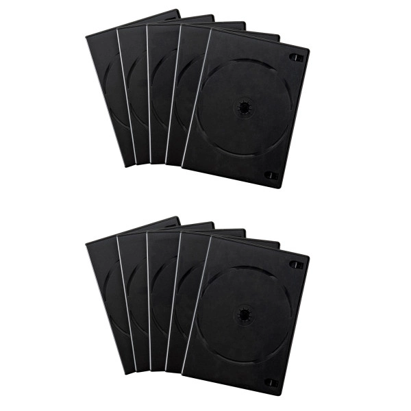 DVDトールケース（6枚収納・10枚セット・ブラック） DVD-TN6-10BKN