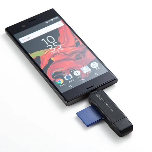 USB Type-Cコンパクトカードリーダー ADR-3TCMS6BK