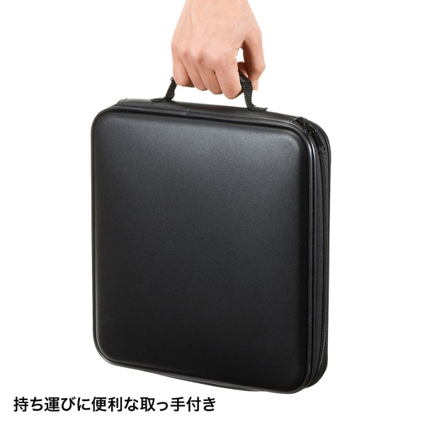 DVD・CDセミハードケース（160枚収納・ブラック） FCD-WL160BK