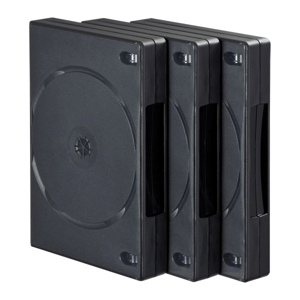 DVDトールケース（8枚収納・3枚セット・ブラック） DVD-TW8-03BKN