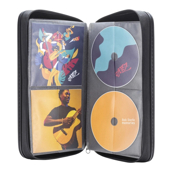 CDジャケット収納対応セミハードケース（96枚収納・ブラック） FCD-WLBD96BBK