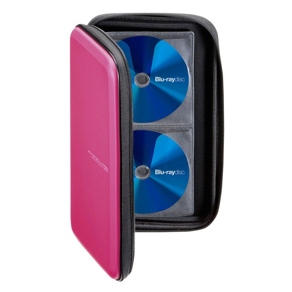 ブルーレイディスク対応セミハードケース（56枚収納・ピンク） FCD-WLBD56P