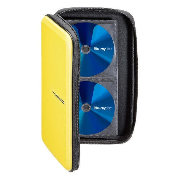 ブルーレイディスク対応セミハードケース（56枚収納・イエロー） FCD-WLBD56Y