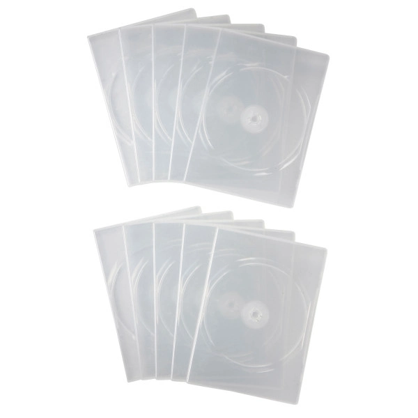 スリムDVDトールケース（2枚収納・10枚セット・クリア） DVD-TU2-10CLN