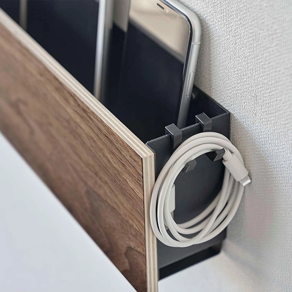 【RIN】石こうボード壁対応 タブレット&リモコンホルダー リン (ブラウン)