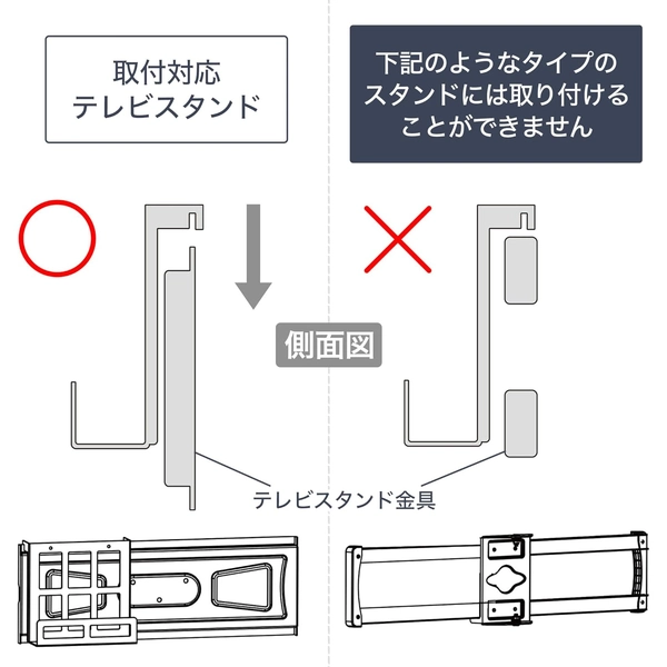 FFF テレビスタンド用HDDホルダー FFF-TVSTHLBK