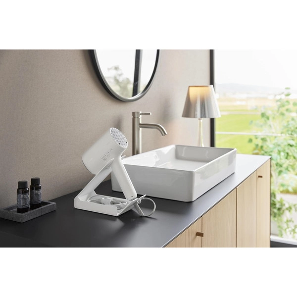 【tower】収納付きドライヤー&ヘアーアイロンスタンド タワー ホワイト