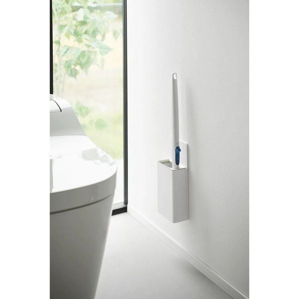 【Plate】ウォール流せるトイレブラシホルダー プレート 石こうボード壁対応 ホワイト