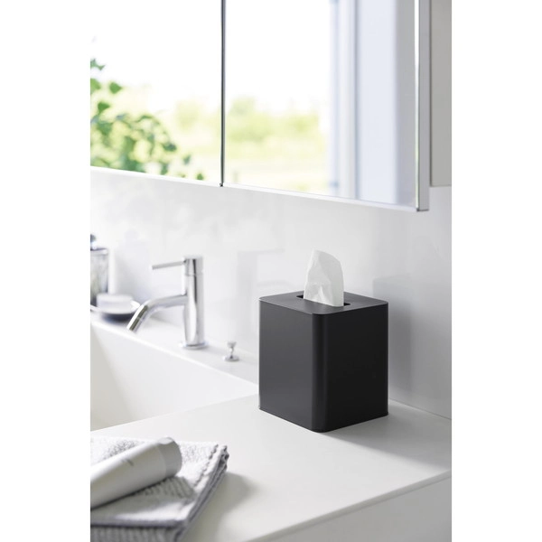 【tower】コンパクトティッシュケース タワー スクエア ブラック