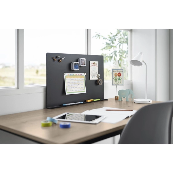 【tower】デスク横トレー付きスチールパネル タワー ブラック