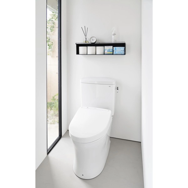 【tower】ウォール隠せるトイレ壁収納 タワー 石こうボード壁対応 ブラック