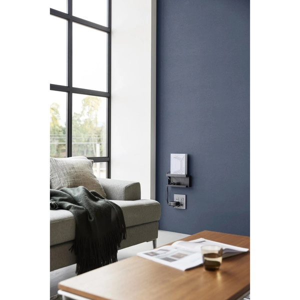 【tower】ウォール隠せるルーター収納 タワー Sサイズ 石こうボード壁対応 ブラック