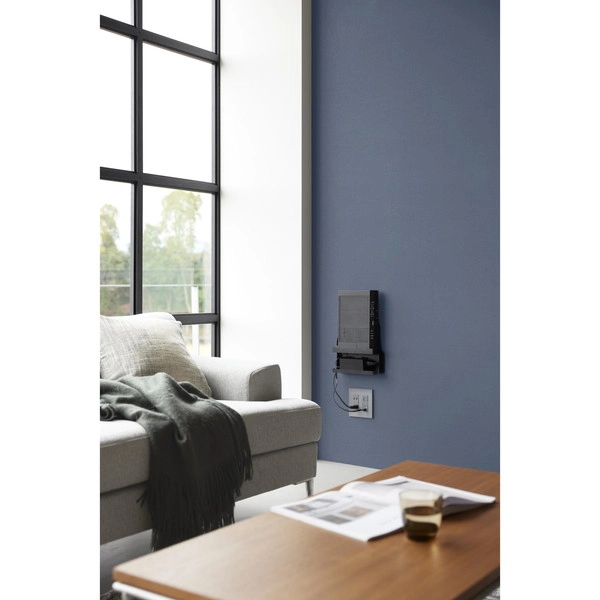 【tower】ウォール隠せるルーター収納 タワー Lサイズ 石こうボード壁対応 ブラック