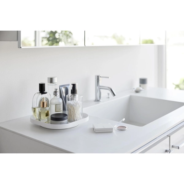 【Plate】回転式収納トレー プレート ホワイト