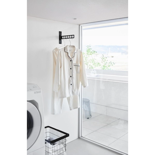 【tower】ウォール衣類ハンガー タワー 石こうボード壁対応 ブラック