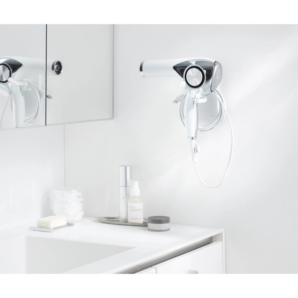 【tower】ウォール角度調節ドライヤーホルダー タワー 石こうボード壁対応 ホワイト