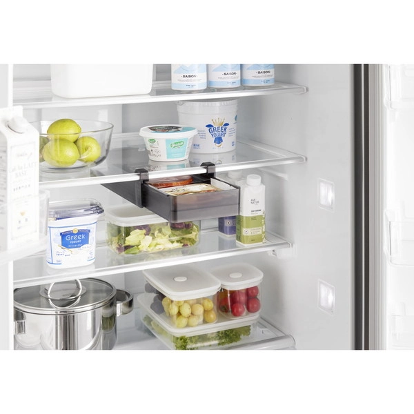 【tower】冷蔵庫中棚下高さ調節ラック タワー S ブラック