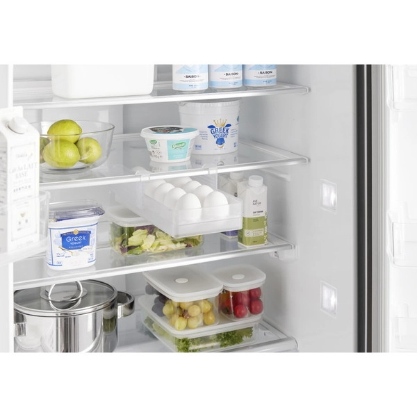 【tower】冷蔵庫中棚下高さ調節卵ラック タワー S ホワイト