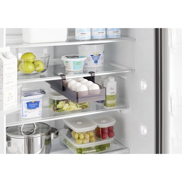 【tower】冷蔵庫中棚下高さ調節卵ラック タワー S ブラック