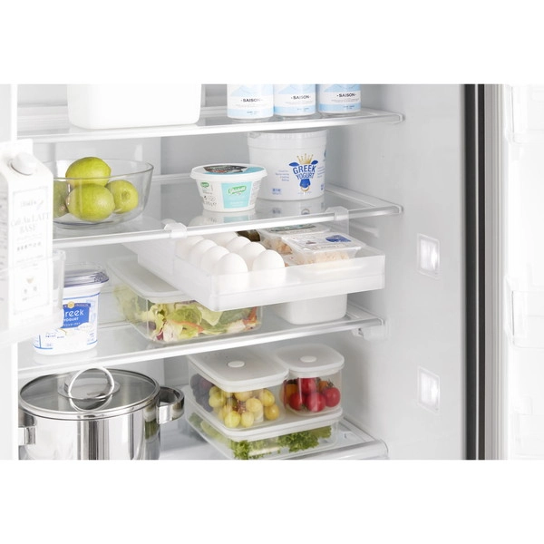 【tower】冷蔵庫中棚下高さ調節卵ラック タワー L ホワイト