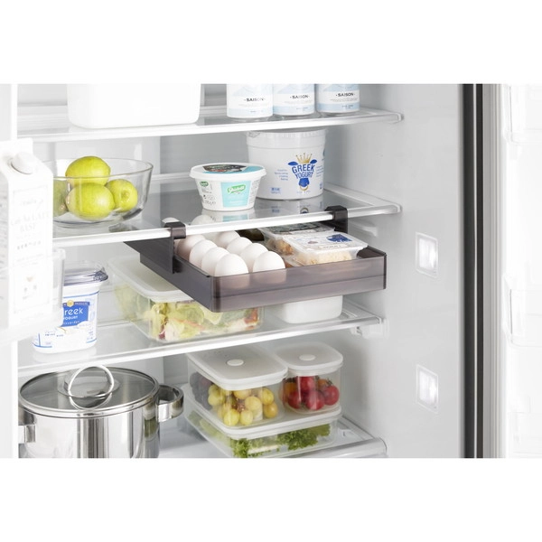 【tower】冷蔵庫中棚下高さ調節卵ラック タワー L ブラック