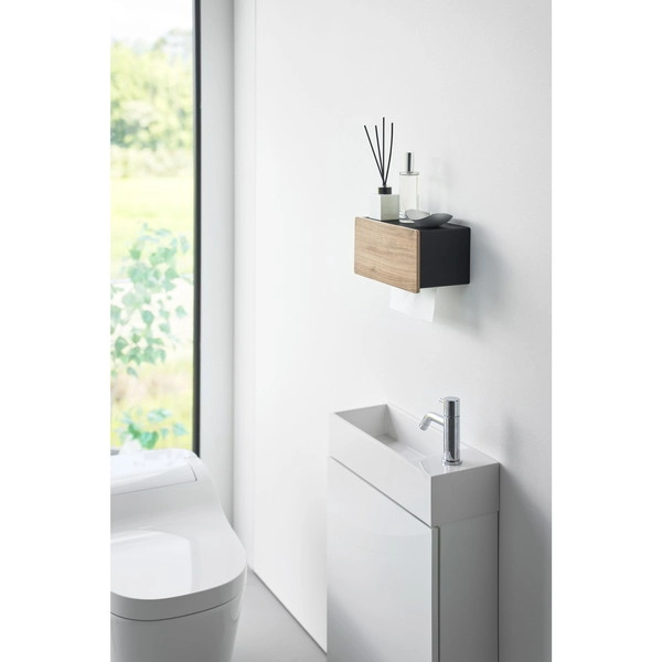 【RIN】ウォールペーパータオルディスペンサー リン 石こうボード壁対応 ブラウン