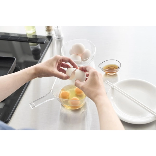 【tower】電子レンジ対応洗いやすいハンドル付き下ごしらえボウル タワー L クリア