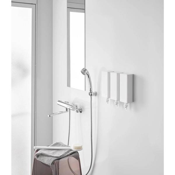 【tower】マグネットバスルーム詰め替えパウチディスペンサー収納ホルダー タワー S ホワイト