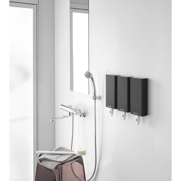 【tower】マグネットバスルーム詰め替えパウチディスペンサー収納ホルダー タワー L ブラック