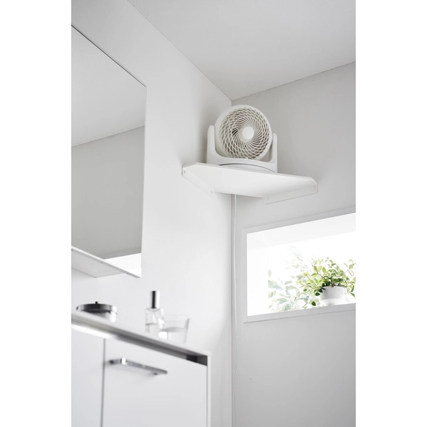 【smart】ウォールコーナーサーキュレーターラック スマート 石こうボード壁対応 ホワイト