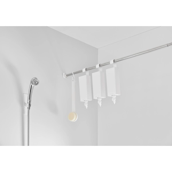 【tower】引っ掛けバスルーム詰め替えパウチディスペンサー収納ホルダー タワー S ホワイト