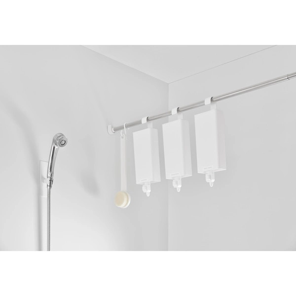 【tower】引っ掛けバスルーム詰め替えパウチディスペンサー収納ホルダー タワー L ホワイト