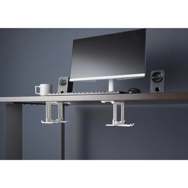 【smart】可動式デスク下ゲーム機ホルダー スマート ホワイト