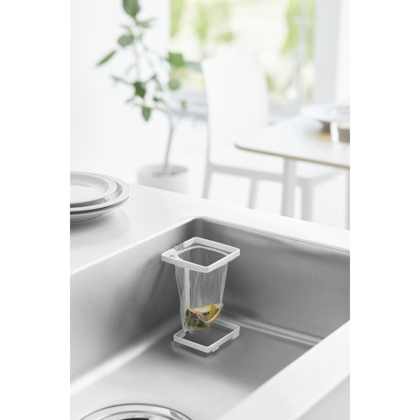 【tower】コーナーに置ける水切りネットホルダー タワー スクエア ホワイト