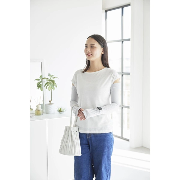 【tower】リバーシブルで使えるアームカバー タワー ライトグレー