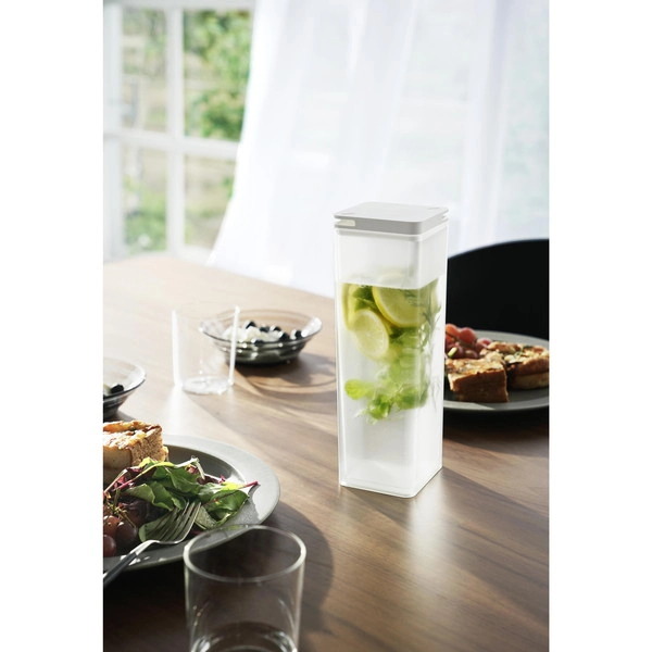 【tower】水はね防止フィルター付き両方から注げる冷水筒 タワー ホワイト