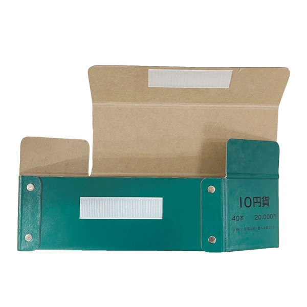 折りたたみ式コインボックス 10円 (緑) 10個セット