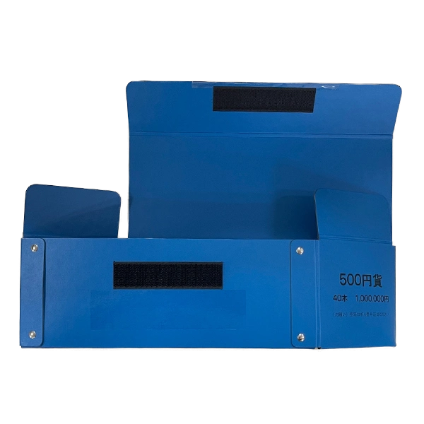 折りたたみ式コインボックス 500円 (バイカラー・クラッド貨/青) 10個セット