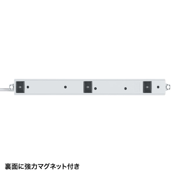 漏電ブレーカータップ (3P・6個口・1m) TAP-BR36LN-1