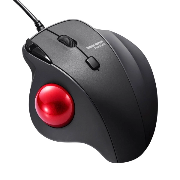 有線トラックボール(静音・5ボタン・親指操作タイプ) MA-TB184BK