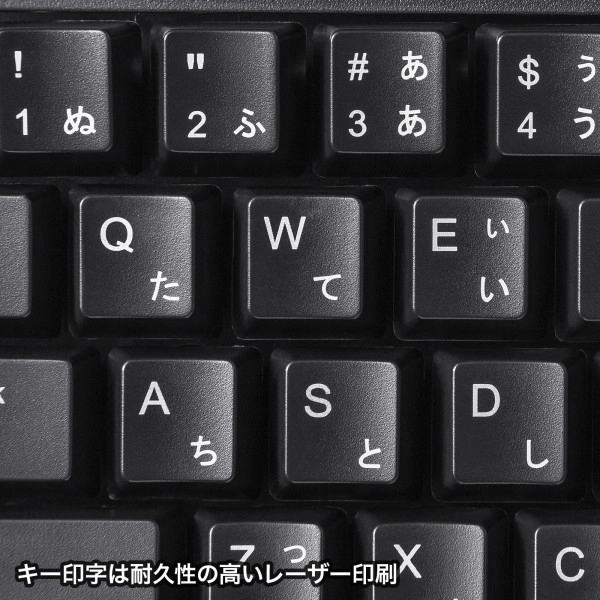 日本語109キーボード 抗菌防水防塵タイプ SKB-BS6BK