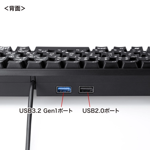 USBハブ付コンパクトキーボード SKB-KG3UH3BK