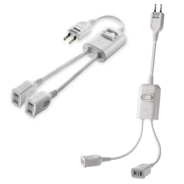 一括集中スイッチ付き電源延長コード ホワイト TAP-EX2SWW