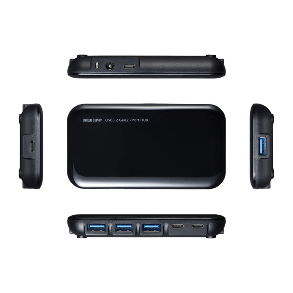 USB3.2Gen2対応 Type-C 7ポートハブ USB-3TCH38BK