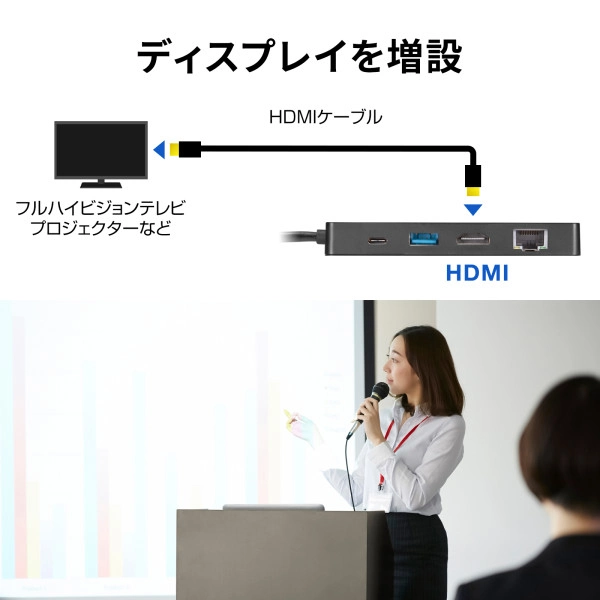 USB Type-C ドッキングステーション USB-DKM3BK