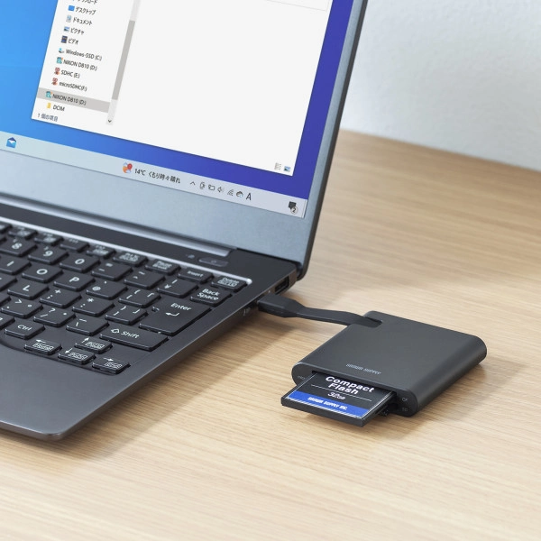 SD4.0 UHS-II 対応 Type-C カードリーダー ADR-3TCML41BK