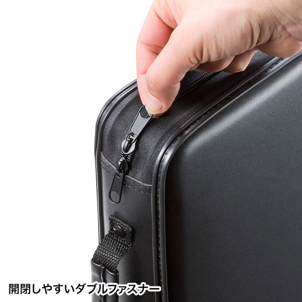 ブルーレイディスク対応セミハードケース（96枚収納・ブラック） FCD-WLBD96BK