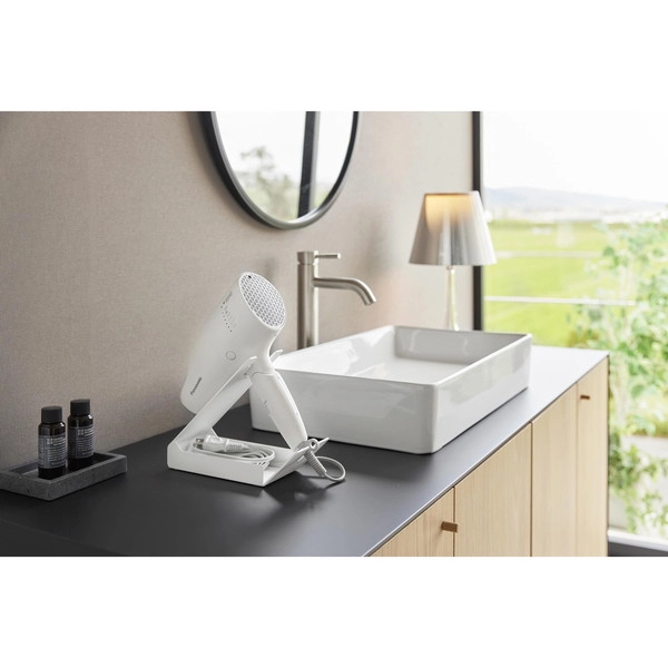 【tower】収納付きドライヤー&ヘアーアイロンスタンド タワー ホワイト