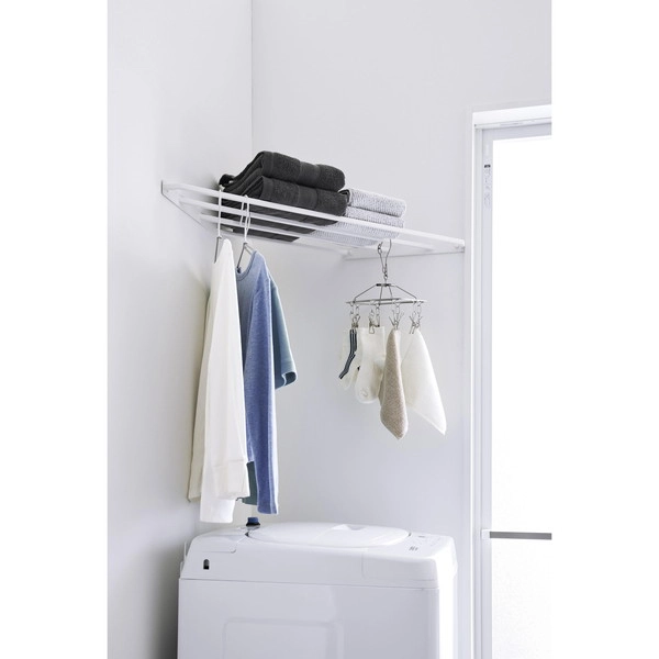 【tower】コーナーハンガーラック タワー 石こうボード壁対応 ホワイト